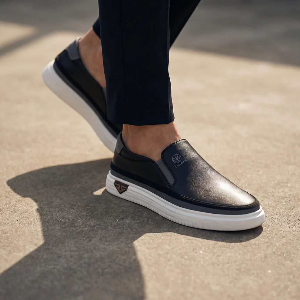 SNEAKER UOMO SLIP-ON IN PELLE